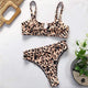 Peachtan Sexy snake print bikini set High waist swimwear women Hollow out swimsuit female Brazilian bikini Bathers bathing suit