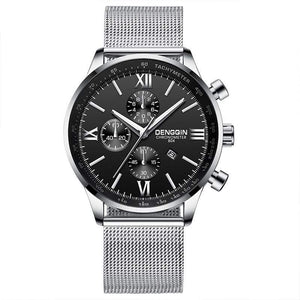 DENGQIN Men's Wrist Watch Stainless Steel Casual Quartz Analog Date Watch Man watches mens 2019 men wristwatch clock