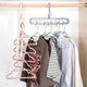 9-hole Clothes hanger organizer Space Saving Hanger multi-function folding magic hanger drying Racks Scarf clothes Storage