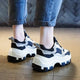 2020 Winter Platform Sneakers Women Spring 8CM Thick Bottom Dad Shoes Height Increased Casual Shoes Breathing Warm Leisure Shoes