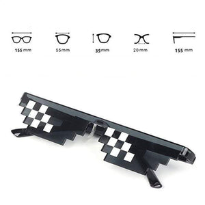 8 Bit Thug Life Sunglasses Pixelated Men Women Brand Party Eyeglasses Mosaic UV400 Vintage Eyewear Unisex Gift Toy Glasses