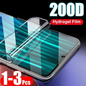 200D Curved Full Cover Hydrogel Film For Xiaomi Redmi Note 8 7 6 Pro 8T 7A 8A Soft Screen Protector For Redmi K20 Pro Glass Film
