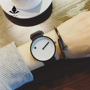 2019 Minimalist style creative wristwatches BGG black & white new design Dot and Line simple stylish quartz fashion watches gift