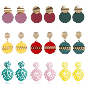 2019 New Fashion Stud Earrings For Women Golden Color Round Ball Geometric Earrings For Party Wedding Gift Wholesale Ear Jewelry