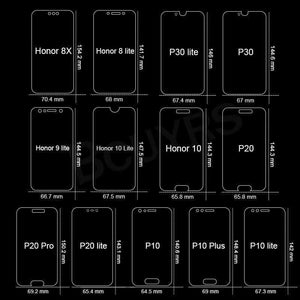 3-1Pcs/lot Full Tempered Glass For Huawei P20 Lite Screen Protector Glass For Huawei P20 P20 Pro P30 Honor 9 10 Lite Honor 8X 9X