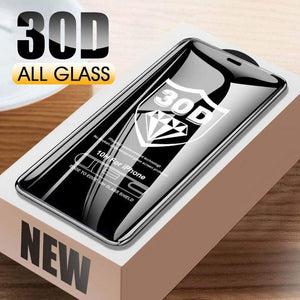 30D Protective Glass on the For iPhone X XS Max XR Tempered Screen Protector Curved Edge Glass 11 Pro XR XS Max Full Cover Glass