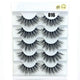 5 Pairs 2 Styles 3D Faux Mink Hair Soft False Eyelashes Fluffy Wispy Thick Lashes Handmade Soft Eye Makeup Extension Tools