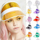 2019 Newest Fashion Summer PVC Sun Hat Plastic Visor Party Casual Hat Clear Plastic Adults Sunscreen Cap visera plastico