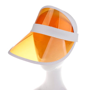 2019 Newest Fashion Summer PVC Sun Hat Plastic Visor Party Casual Hat Clear Plastic Adults Sunscreen Cap visera plastico