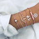 Oiko Store  3292 30 Styles Mix Turtle Heart Pearl Wave LOVE Crystal Marble Charm Bracelets for Women Boho Tassel Bracelet Jewelry Wholesale