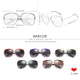 BARCUR Polarized Ladies Sunglasses Women Gradient Lens Round Sun glasses Square Luxury Brand oculos lunette de soleil femme