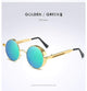 Gold Metal Polarized Sunglasses Gothic Steampunk Sunglasses Mens Womens Fashion Retro Vintage Shield Eyewear Shades 372 Red