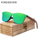 KINGSEVEN 2019 Mens Sunglasses Polarized Walnut Wood Mirror Lens Sun Glasses Women Brand Design Colorful Shades Handmade