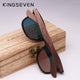 KINGSEVEN 2019 Mens Sunglasses Polarized Walnut Wood Mirror Lens Sun Glasses Women Brand Design Colorful Shades Handmade