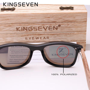 KINGSEVEN 2019 Mens Sunglasses Polarized Walnut Wood Mirror Lens Sun Glasses Women Brand Design Colorful Shades Handmade