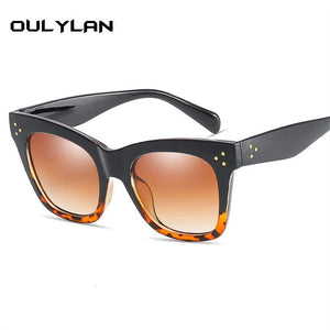 Oulylan Classic Cat Eye Sunglasses Women Vintage Oversized Gradient Sun Glasses Shades Female Luxury Designer UV400 Sunglass