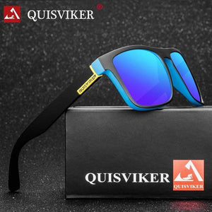 QUISVIKER BRAND DESIGN Polarized Sunglasses Men Women Driving Sun Glasses Male Square Goggles UV400 Eyewear (No paper box)