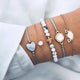 Oiko Store  3712 30 Styles Mix Turtle Heart Pearl Wave LOVE Crystal Marble Charm Bracelets for Women Boho Tassel Bracelet Jewelry Wholesale