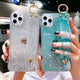Glitter Powder Wrist Strap Holder Phone Case For iPhone 11 Pro Max XR XS Max 7 8 6S Plus Case Soft Epoxy Fitted Phone Back Cover