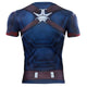 3D Captain America T-shirt Cosplay Avengers Endgame Captain America Costume Avengers 4 Steve Rogers T-shirts Sport Tight Tees