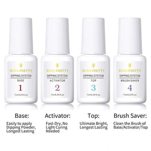 BORN PRETTY Dipping Nail Powders Base Coat Gradient French Nail Natural Color Holographic Glitter Cure Nail Art Decorations