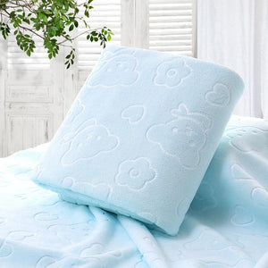 70X140CM Microfiber Quick-dry Towel Bear Cartoon Bath Towels Cotton Soft Dry Towels Kitchen Clean Absorbent Towels Solid Color