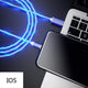 Glowing Cable Mobile Phone Charging Cables LED light Micro USB Type C Charger for iPhone X Samsung Galaxy S8 S9 Charge Wire Cord