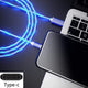 Glowing Cable Mobile Phone Charging Cables LED light Micro USB Type C Charger for iPhone X Samsung Galaxy S8 S9 Charge Wire Cord
