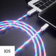 Glowing Cable Mobile Phone Charging Cables LED light Micro USB Type C Charger for iPhone X Samsung Galaxy S8 S9 Charge Wire Cord