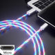 Glowing Cable Mobile Phone Charging Cables LED light Micro USB Type C Charger for iPhone X Samsung Galaxy S8 S9 Charge Wire Cord