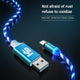 KEYSION Magnetic Cable Flowing Light LED Micro USB Cable for Samsung Type C Charging for Xiaomi for iPhone Magnet Charger Cord