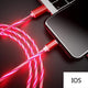 Glowing Cable Mobile Phone Charging Cables LED light Micro USB Type C Charger for iPhone X Samsung Galaxy S8 S9 Charge Wire Cord