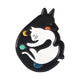 Lovely Cat Enamel Pins Black White Yin Yang Skull Heart Badges Brooches Animal Enamel Pins Gift for Cat Lover Kitty Mom Gifts