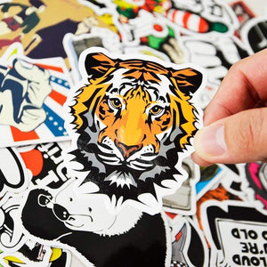 50 pcs Mixed Cartoon Toy Stickers for Car Styling Bike Motorcycle Phone Laptop Travel Luggage Cool Funny Sticker Bomb JDM Decals