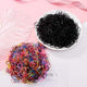 Oiko Store  500 Black 500 Mix-200003699 200/1000PCS Cute Girls Colourful Ring Disposable Elastic Hair Bands Ponytail Holder Rubber Band Scrunchies Kids Hair Accessories