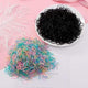 Oiko Store  500 Black 500 Mix-201448921 200/1000PCS Cute Girls Colourful Ring Disposable Elastic Hair Bands Ponytail Holder Rubber Band Scrunchies Kids Hair Accessories