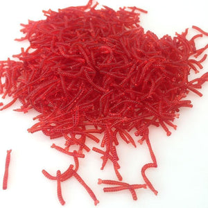 Oiko Store  50pcs/lot fishing lures Smell red worm soft bait worms hot artificial lures Simulation Earthworm 2cm red Worms fishing takcle (50pcs)