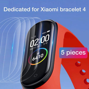 5Pcs Hydrogel Protective Tempered Film for Xiaomi Mi Band 4 Protection Film Full Screen Permeability Film HD Explosion (5pcs)