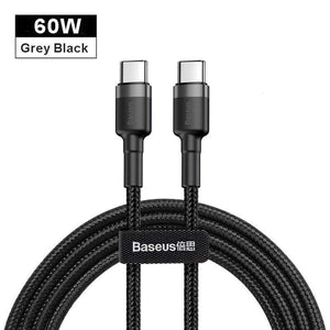 Baseus USB Type C to Type C Cable for Redmi Note 8 Pro Quick Charge 4.0 100W Fast Charge Type-C Cable for Samsung S10 USB-C Wire