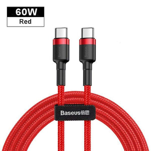 Baseus USB Type C to Type C Cable for Redmi Note 8 Pro Quick Charge 4.0 100W Fast Charge Type-C Cable for Samsung S10 USB-C Wire
