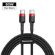 Baseus USB Type C to Type C Cable for Redmi Note 8 Pro Quick Charge 4.0 100W Fast Charge Type-C Cable for Samsung S10 USB-C Wire