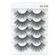 5 Pairs 2 Styles 3D Faux Mink Hair Soft False Eyelashes Fluffy Wispy Thick Lashes Handmade Soft Eye Makeup Extension Tools
