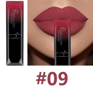 Oiko Store  9 Hot Sales Waterproof Nude Matte Velvet Glossy Lip Gloss Lipstick Lip Balm Sexy Red Lip Tint 21 Colors Women Fashion Makeup Gift