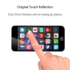 Oiko Store  9H Full Coverage Cover Tempered Glass For iPhone 7 8 6 6s Plus Screen Protector Protective Film For iPhone X XS Max XR 5 5s SE