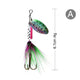 Oiko Store  A Peche Spinner Fishing Lures Wobblers CrankBaits Jig Shone Metal Sequin Trout Spoon With Feather Hooks for Carp Fishing Pesca