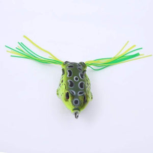 Oiko Store  A1 FervorFOX 1PC soft tube bait japan plastic fishing lures frog lure treble hooks Topwater ray frog 5.5CM 13G artificial soft bait