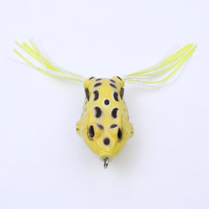 Oiko Store  A6 FervorFOX 1PC soft tube bait japan plastic fishing lures frog lure treble hooks Topwater ray frog 5.5CM 13G artificial soft bait