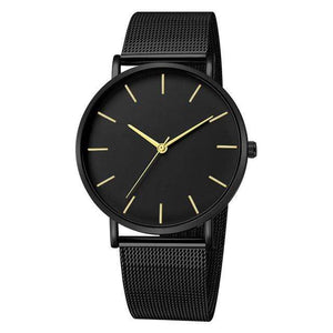 Luxury Watch Men Mesh Ultra-thin Stainless Steel Quartz Wrist Watch Male Clock reloj hombre relogio masculino Free Shipping