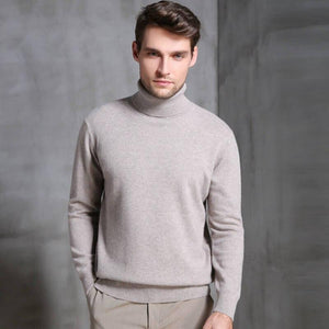 Men Sweater 100% Pure Wool Knitted Pullover Winter New Arrival Fashion Turtleneck Jumepr Man Thick Clothes Tops 8Colors Sweaters
