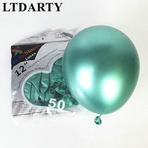 10PCS 12inch silver gold Metallic Latex Balloons Pearly Metal balloon Gold Colors Globos Wedding Birthday Party Supplies Balloon